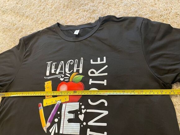 Teach Love Inspire Women's Graphic Tee Multicolor Short Sleeve L - Picture 7 of 13